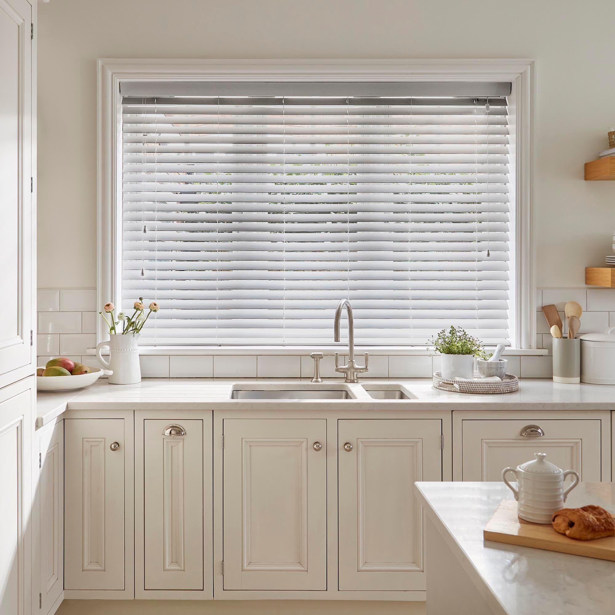 Shades Dove Grey Faux Wood Venetian