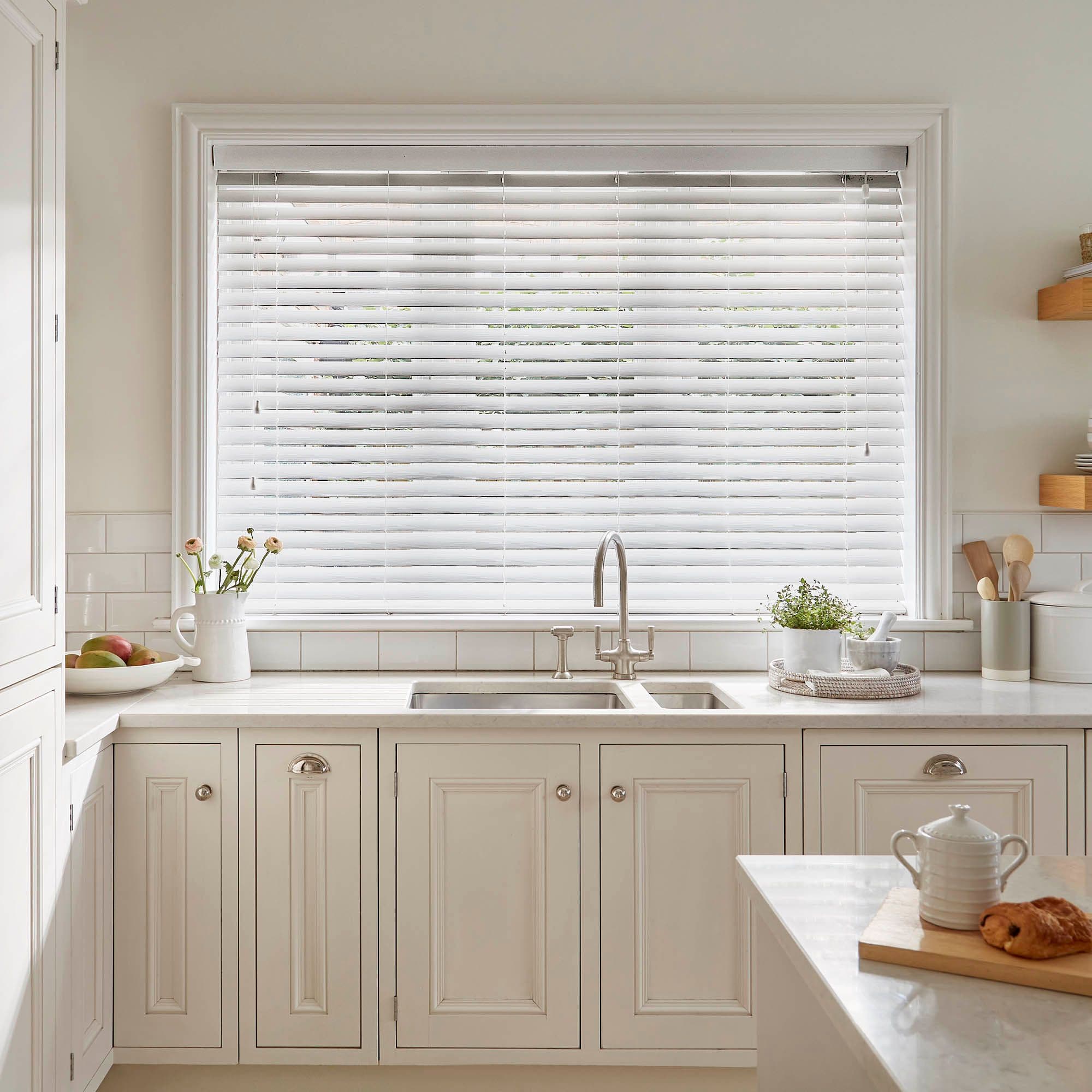 Mirage Milk White Faux Wood Venetian