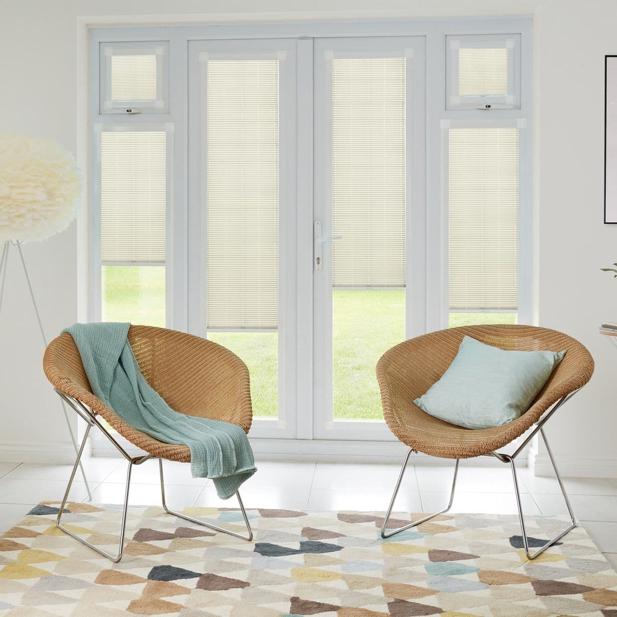 Mini Stripe Cream Perfect fit Pleated blind