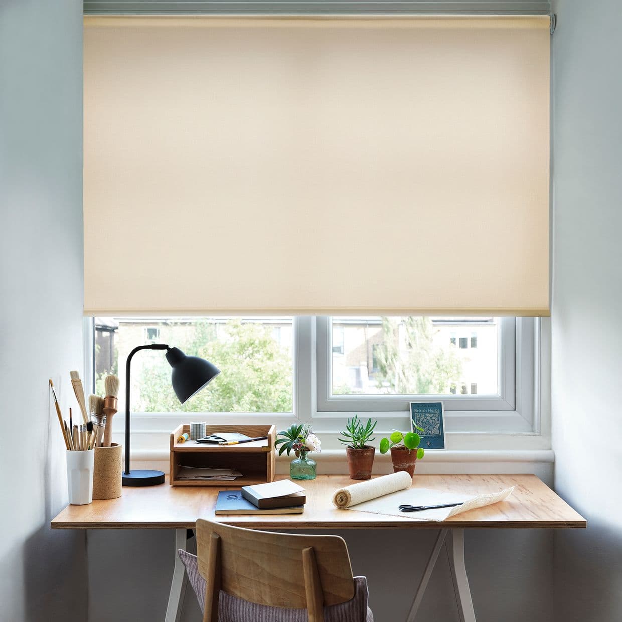 Minnie Wheat Roller Blind