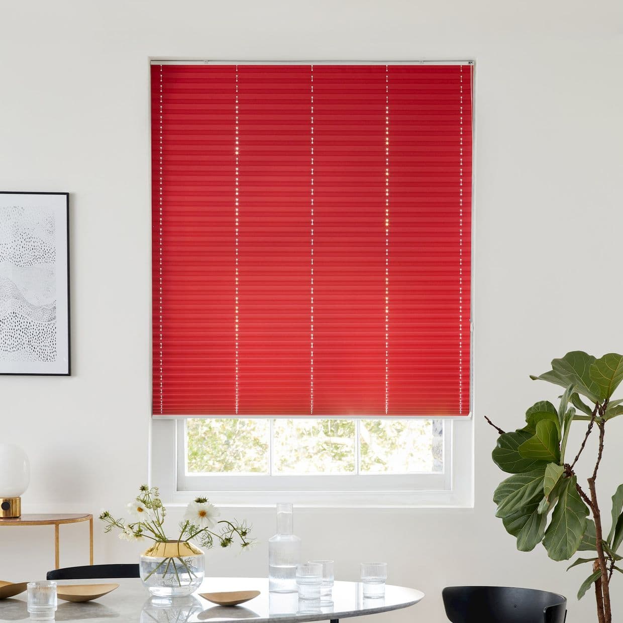 Lanbury Blackout Crimson Pleated Blind