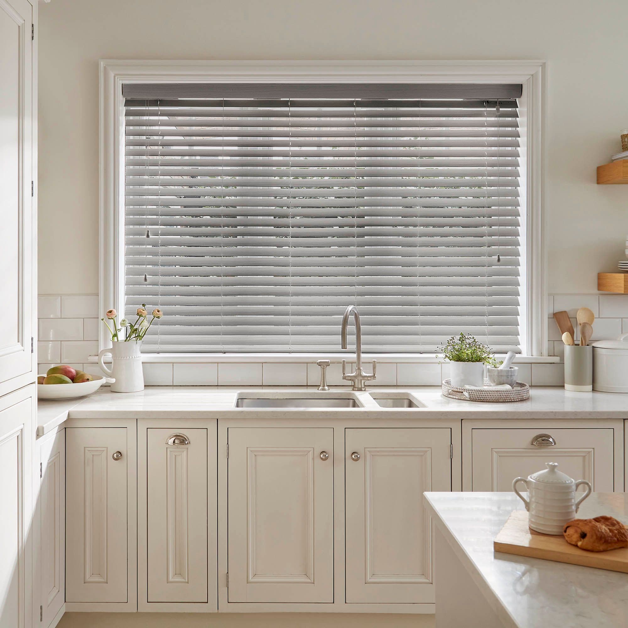 Mirage Charcoal Faux Wood Venetian