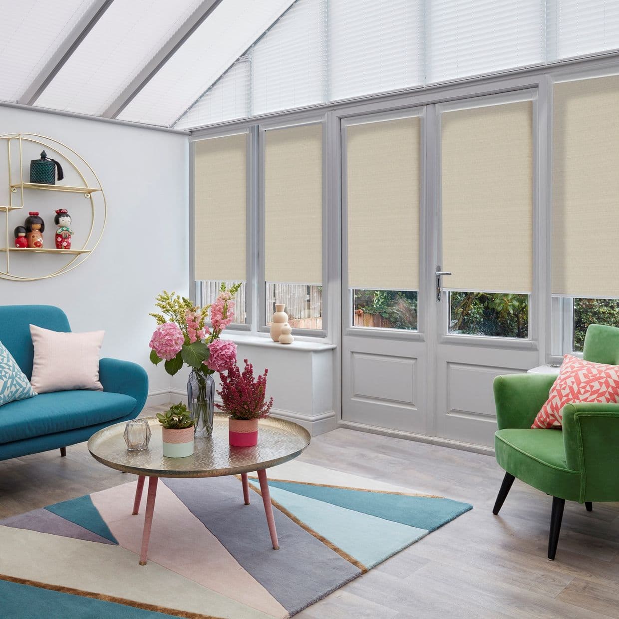 Arie Cream Conservatory Roller blind