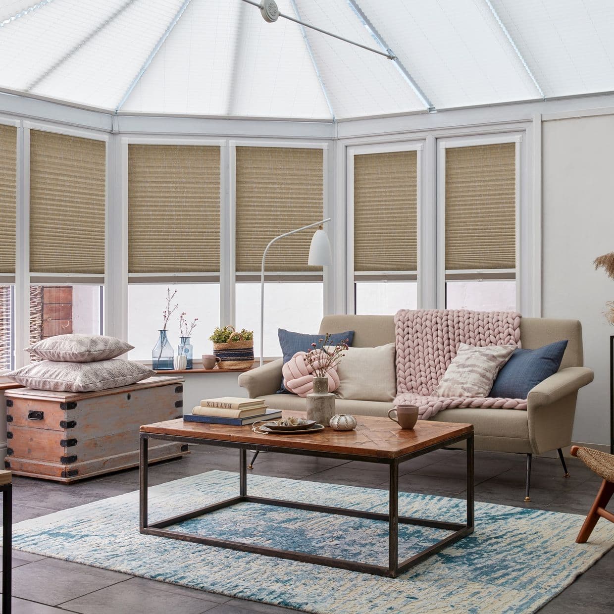 Luster Dark Bronze Conservatory Side Pleated Blind