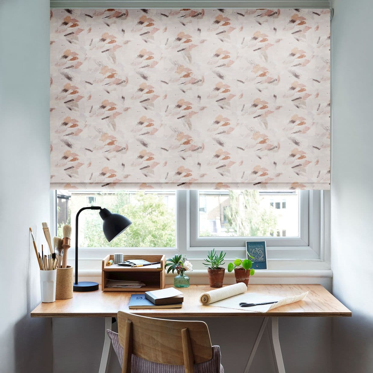 Rivara Blackout Plaster Roller Blind
