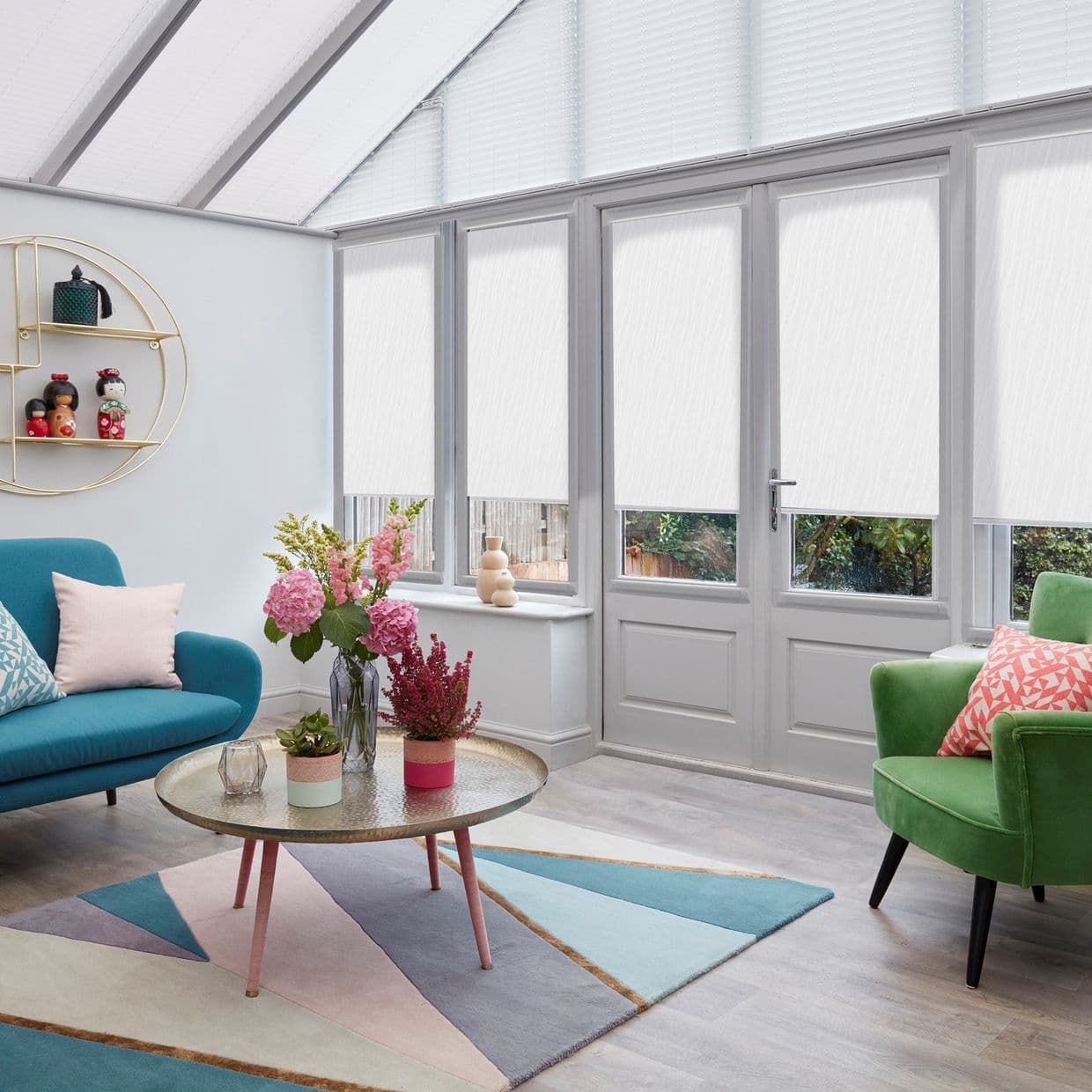 Florence White Conservatory Roller blind