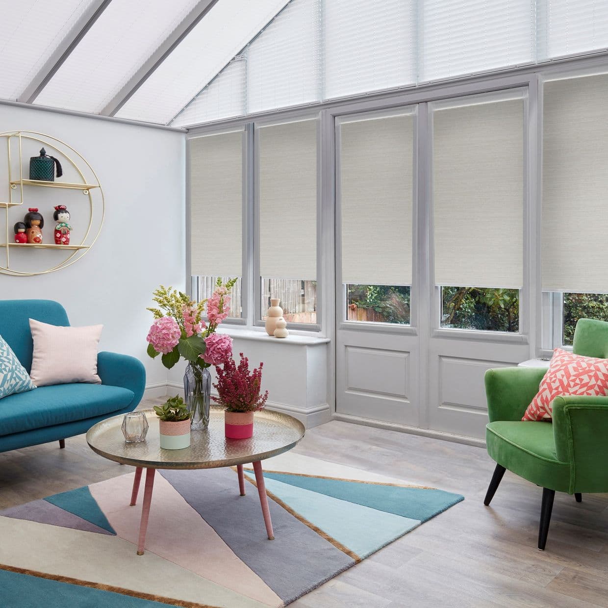 Hickory Parchment Conservatory Roller blind