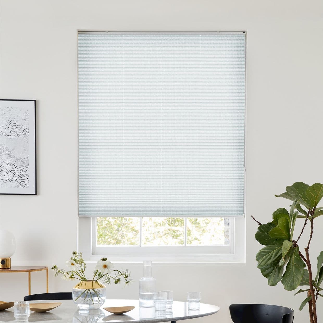 INTU Micro Ribbons White Pleated Blind