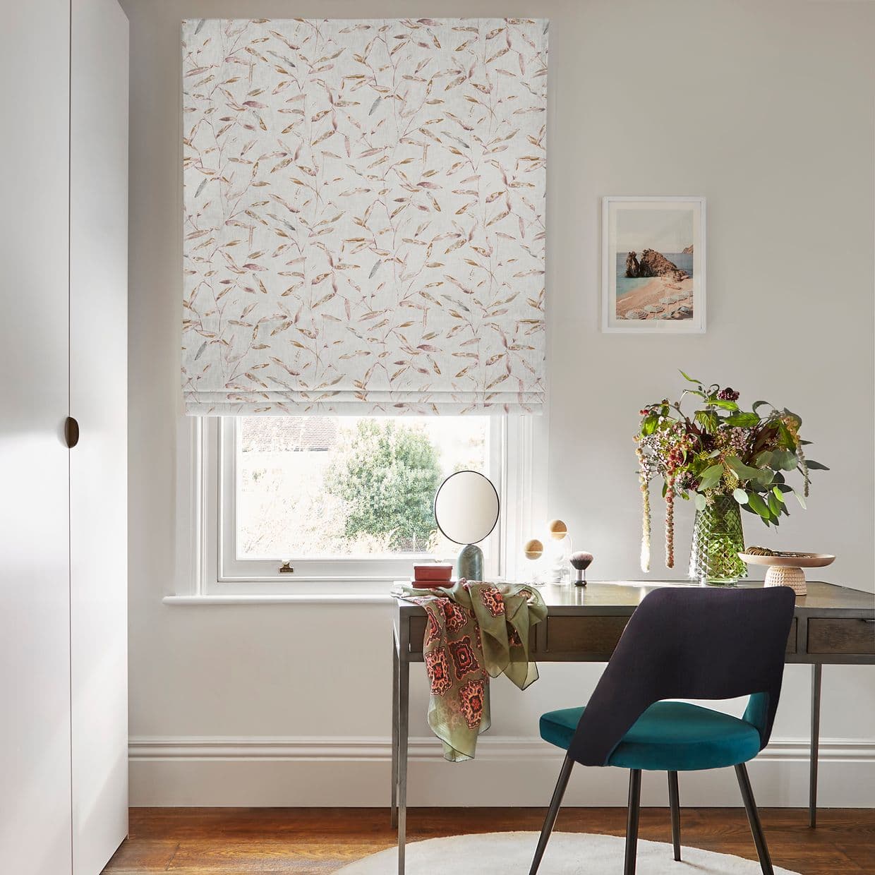 Aloha Blush Roman blind