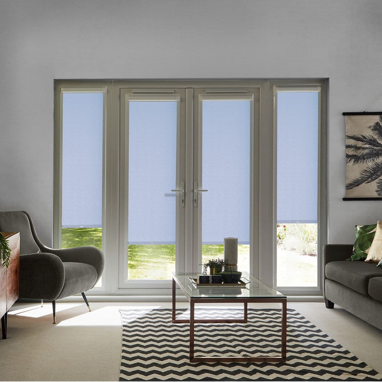 Sherbourne Blue Perfect Fit Roller blind