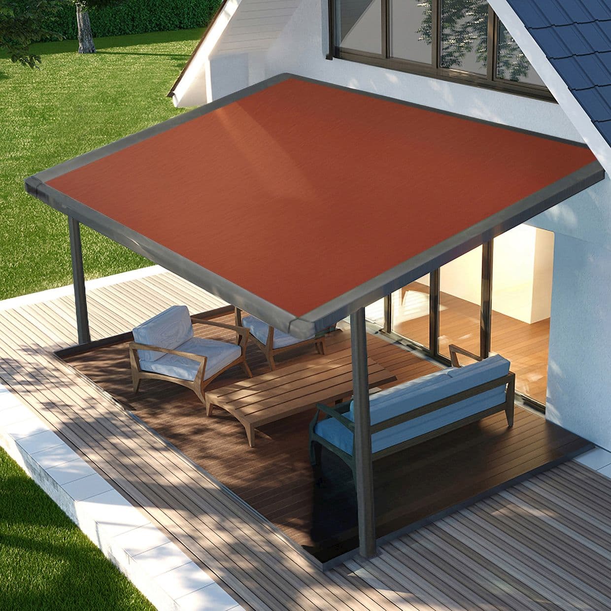 Pique Burnt Clay Awning
