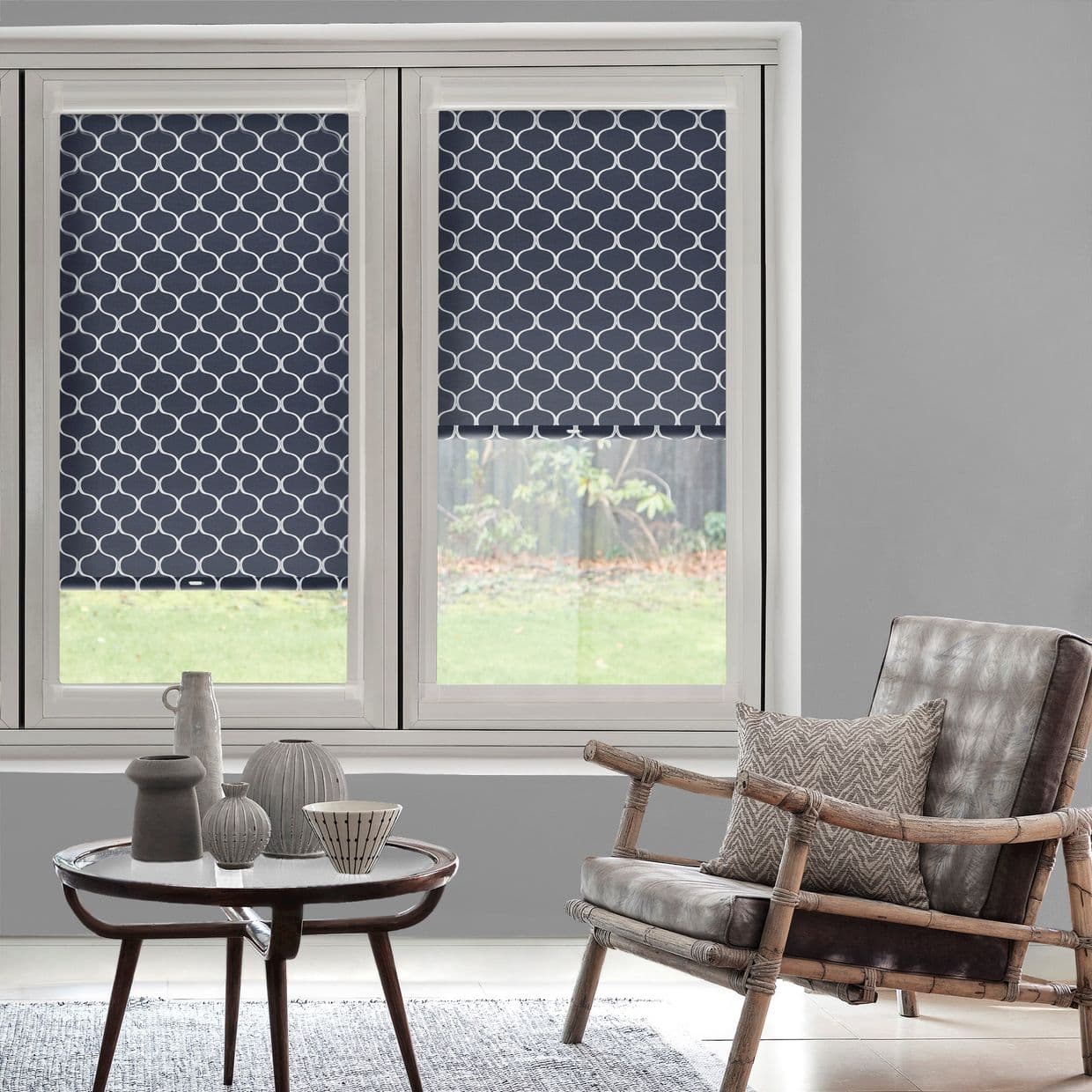 Tapestry Indigo Perfect Fit Roller blind