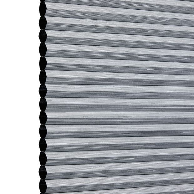 Thermashade Sisal Blackout Charcoal Pleated Blind