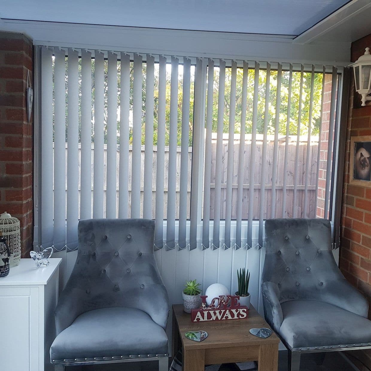 Acacia Light grey Conservatory Vertical Blind