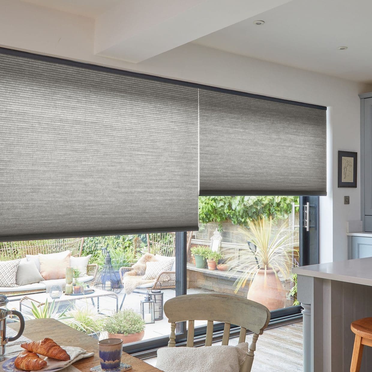 Duette Silk Charcoal Pleated Blind