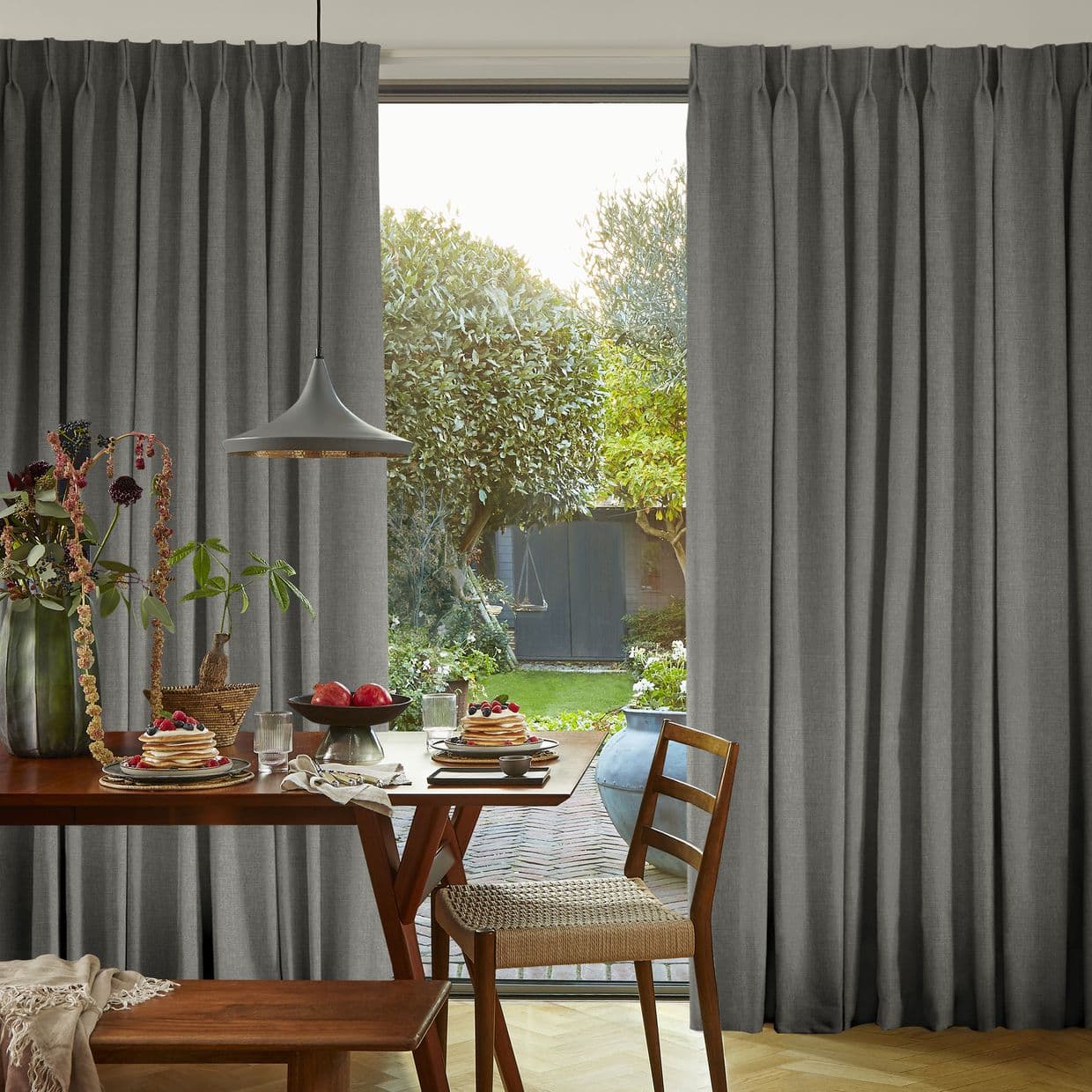 Lindora Charcoal Curtain