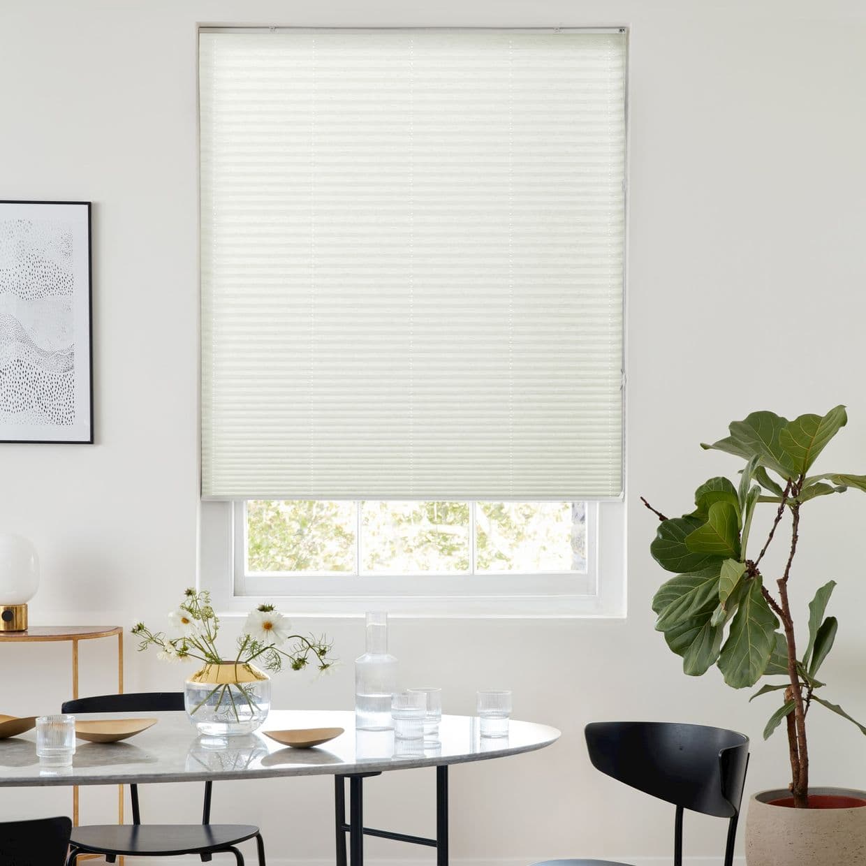 Stratford White Pleated Blind