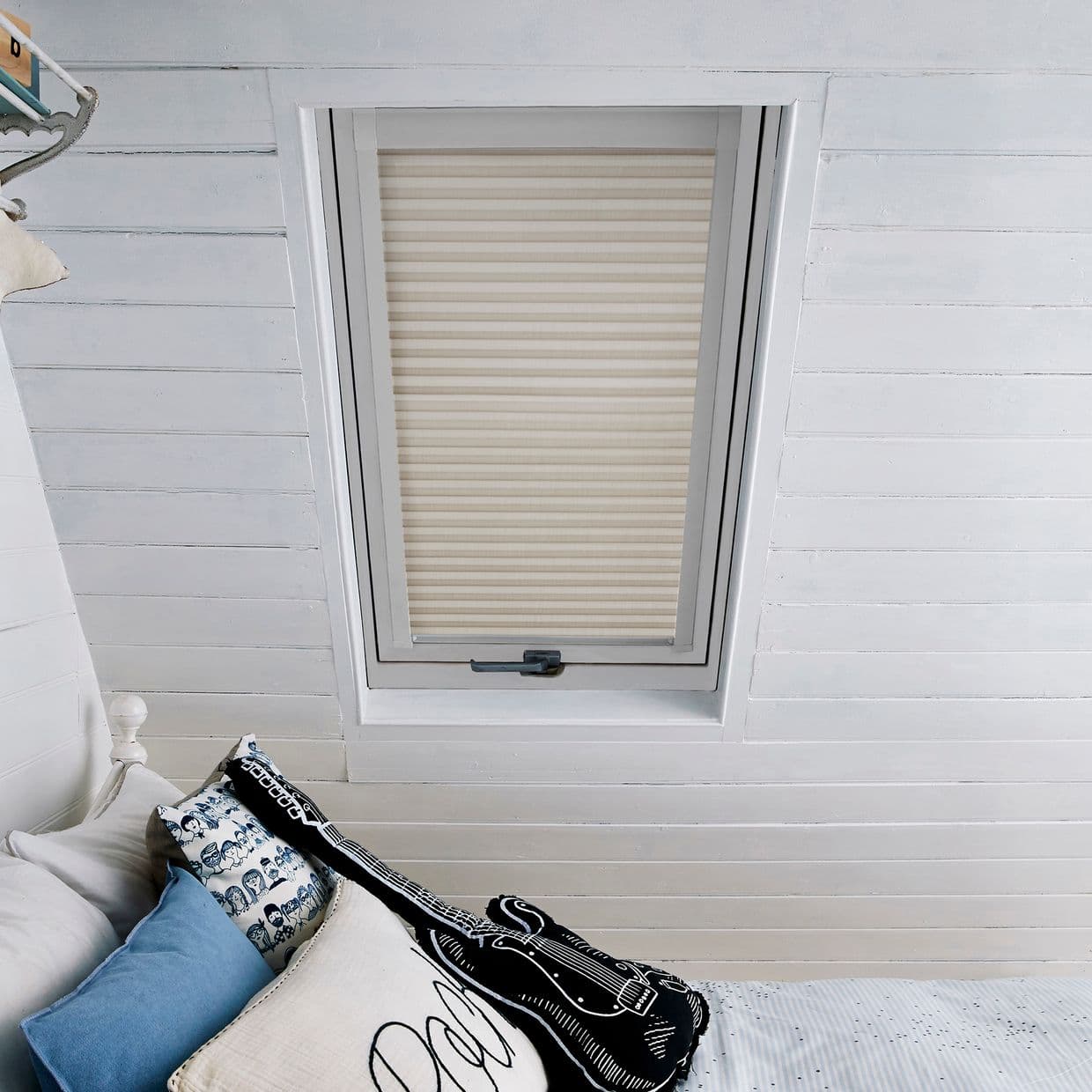 Duette Silk Stone Ochre Skylight Pleated Blind