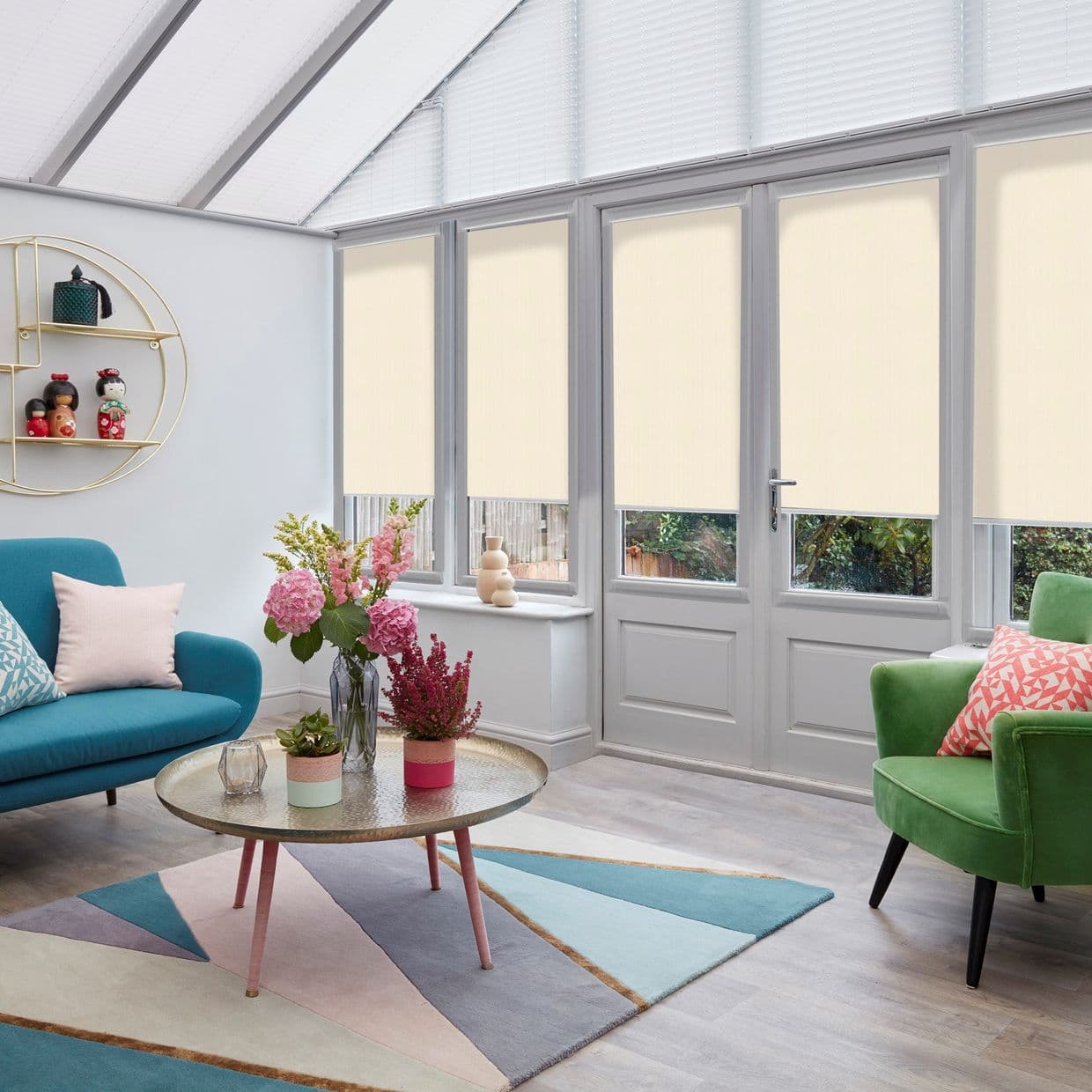 Corsica Cream Conservatory Roller blind