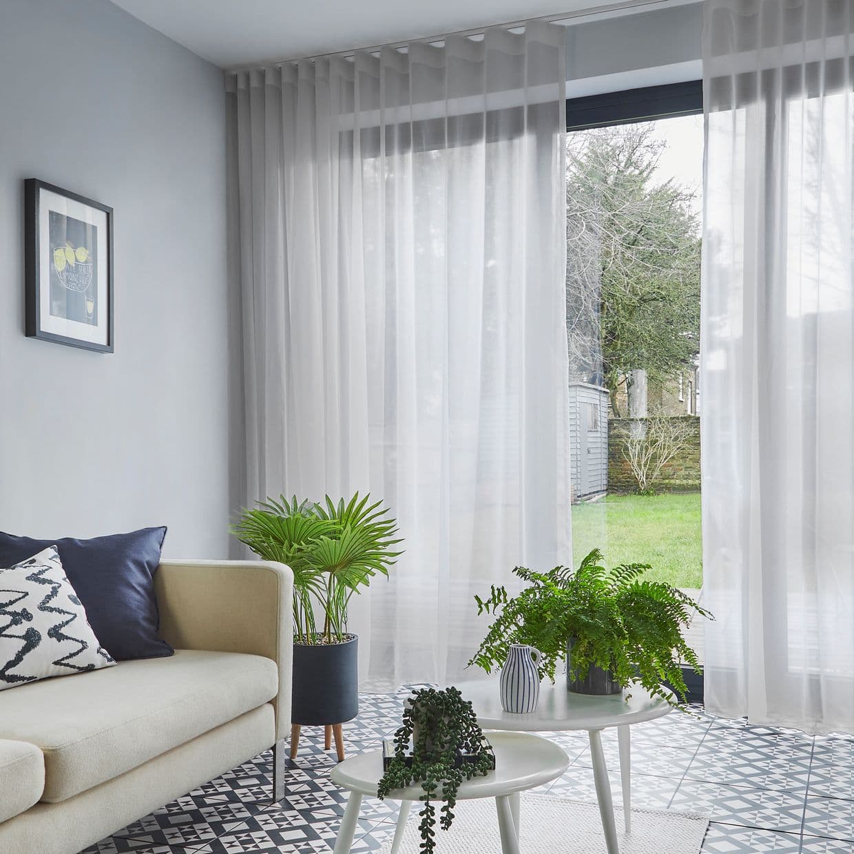Clarity Silver Voile Curtain