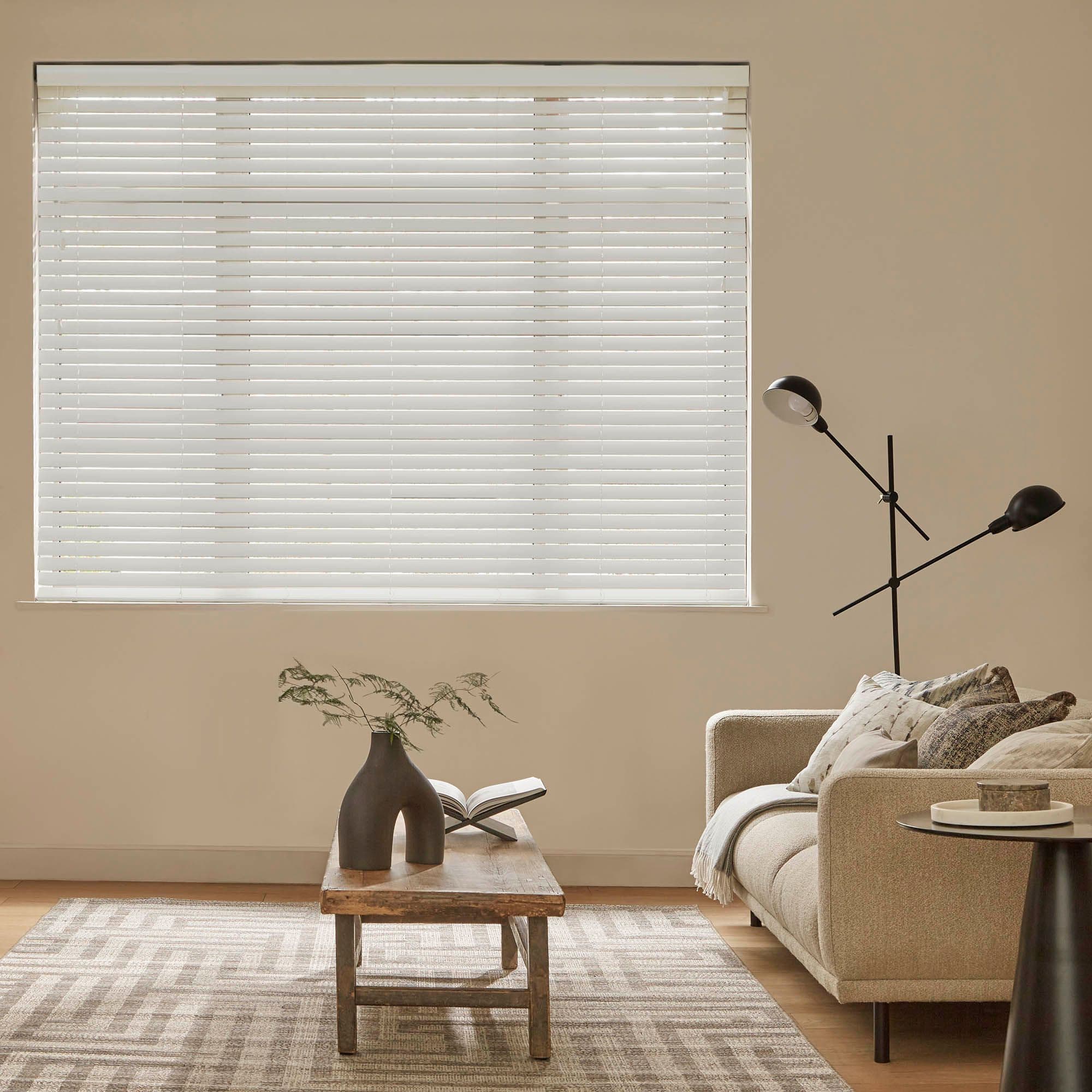 Haywood Silk White Wooden blind