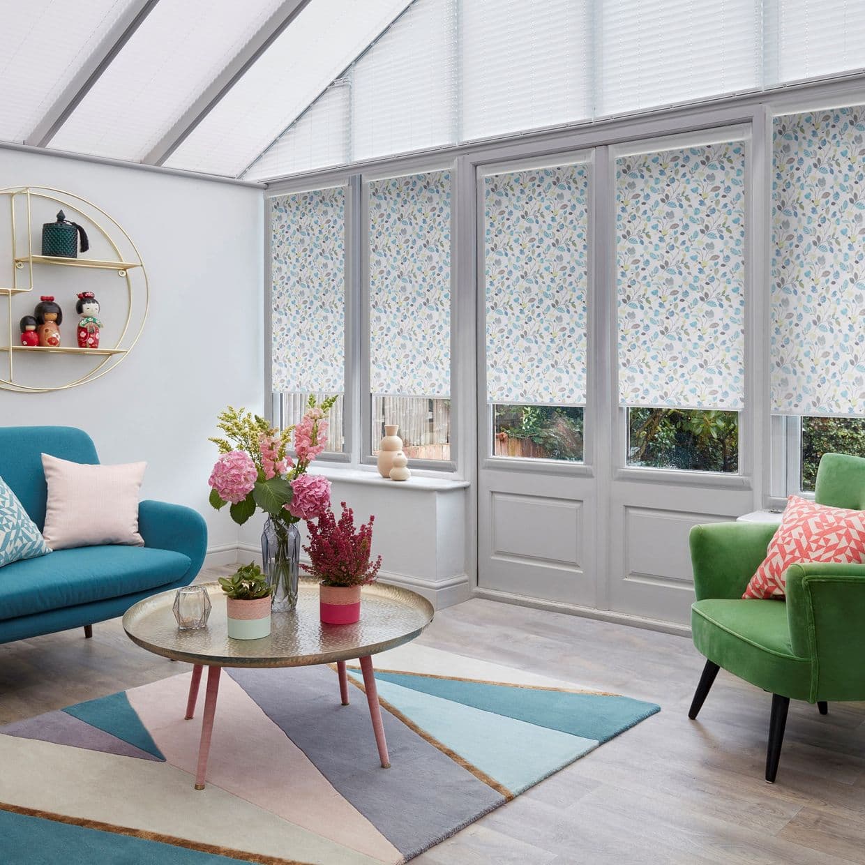 Rosa Lapis Conservatory Roller blind