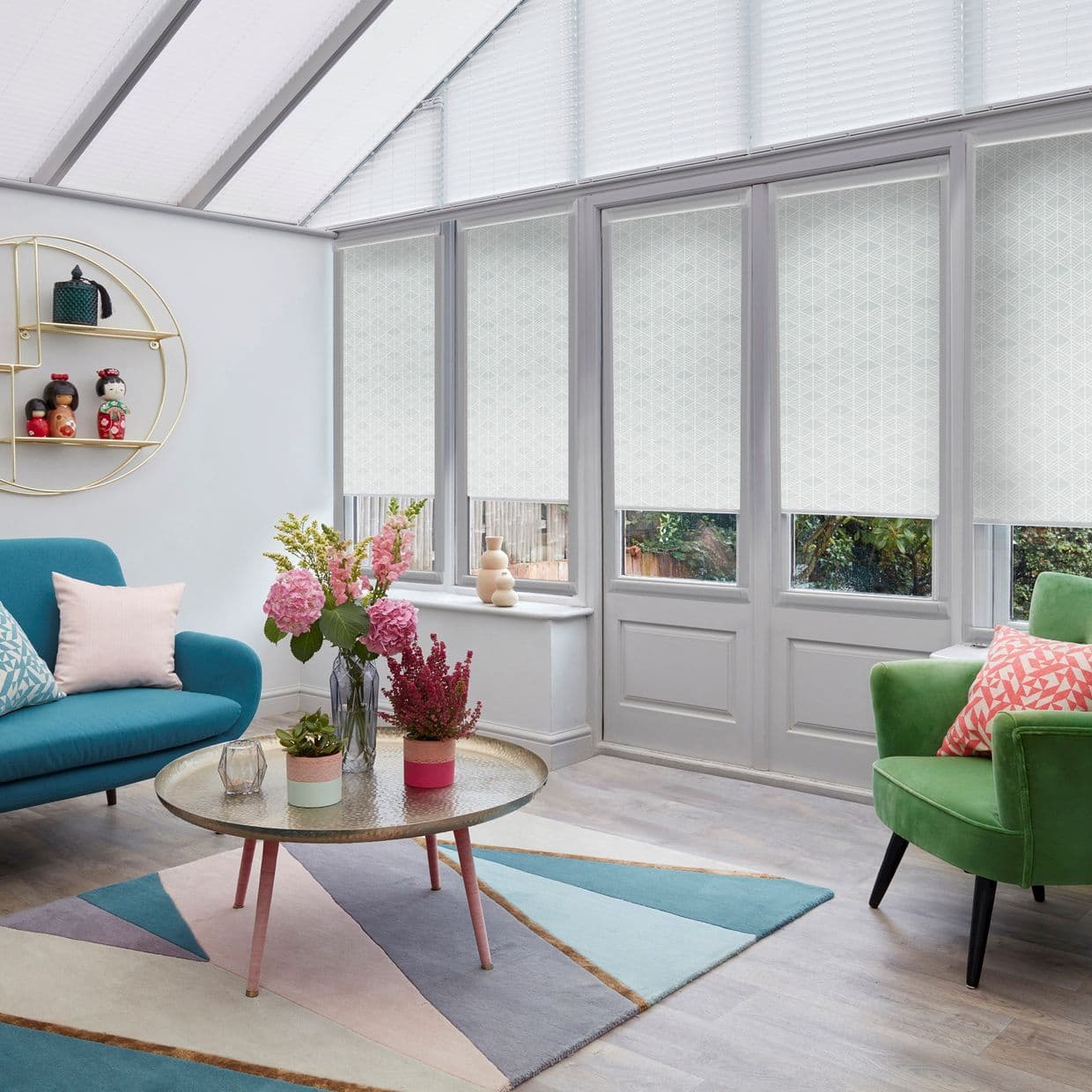 Warsaw Airy Blue Conservatory Roller blind