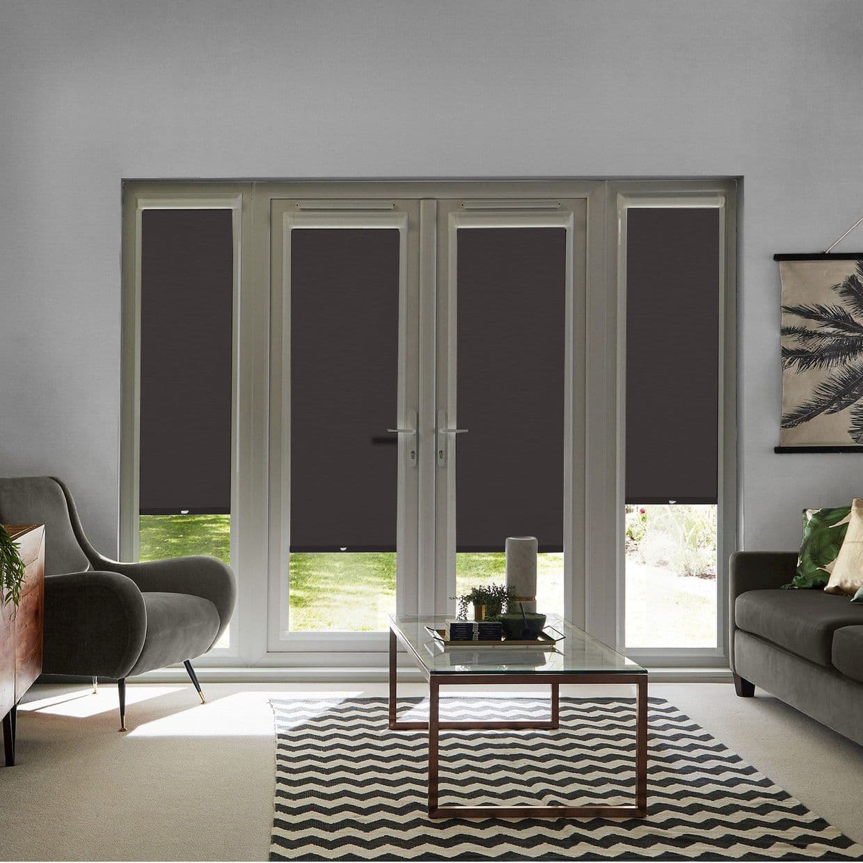 Norfolk Charcoal Perfect Fit Roller blind
