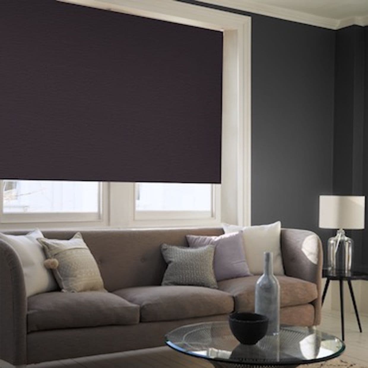 Norfolk Charcoal Perfect Fit Roller blind