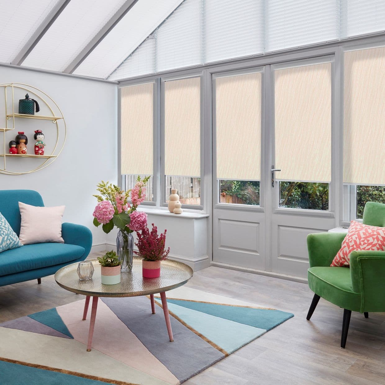 Florence Peach Conservatory Roller blind