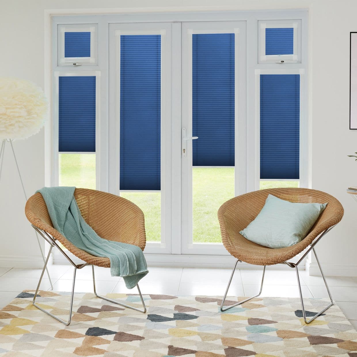 Lanbury Blackout Blue Perfect fit Pleated blind