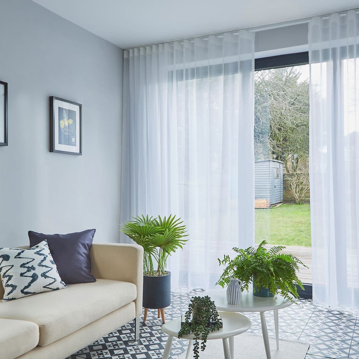 Clarity White Voile Curtain