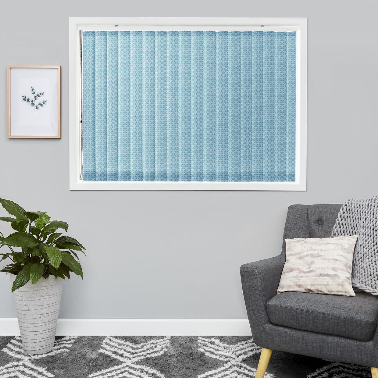 Vesper Teal Vertical Blind