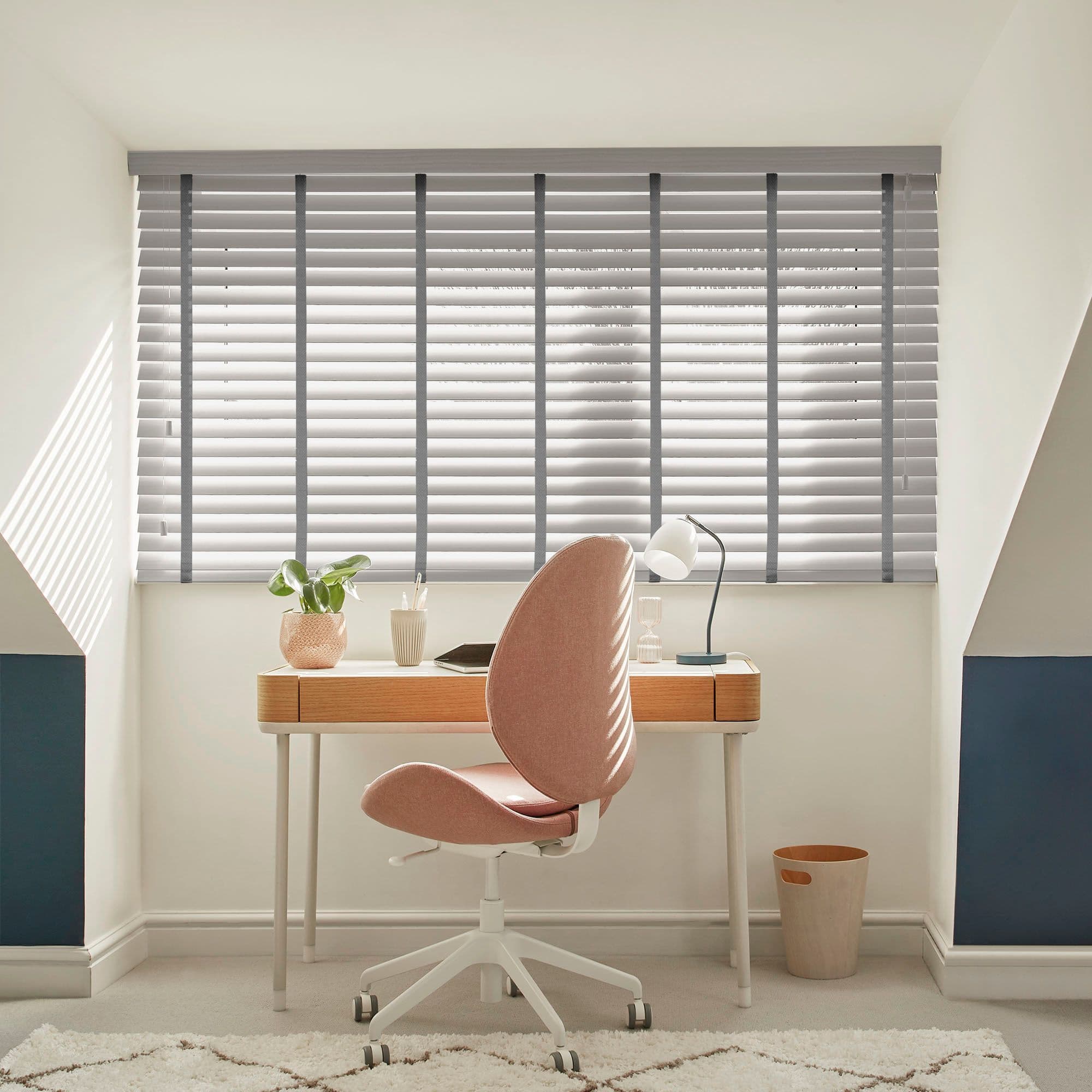 Mirage Grey Quartz Faux Wood Venetian