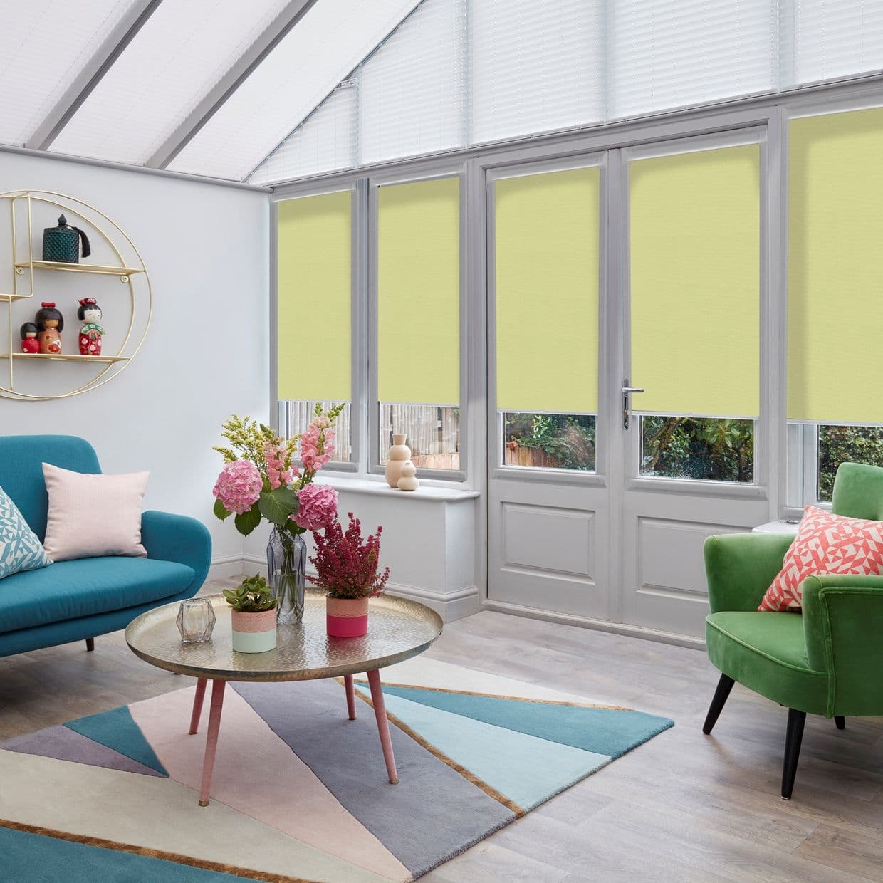 Cordova Green Conservatory Roller blind