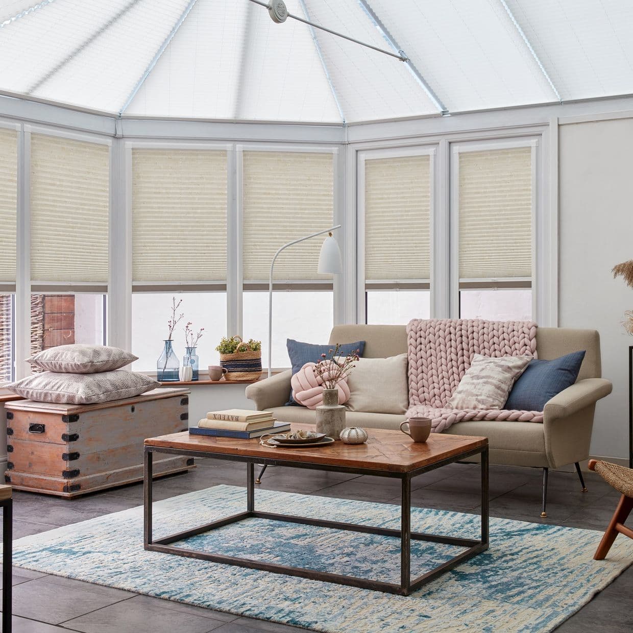Stratford Cream Conservatory Side Pleated Blind