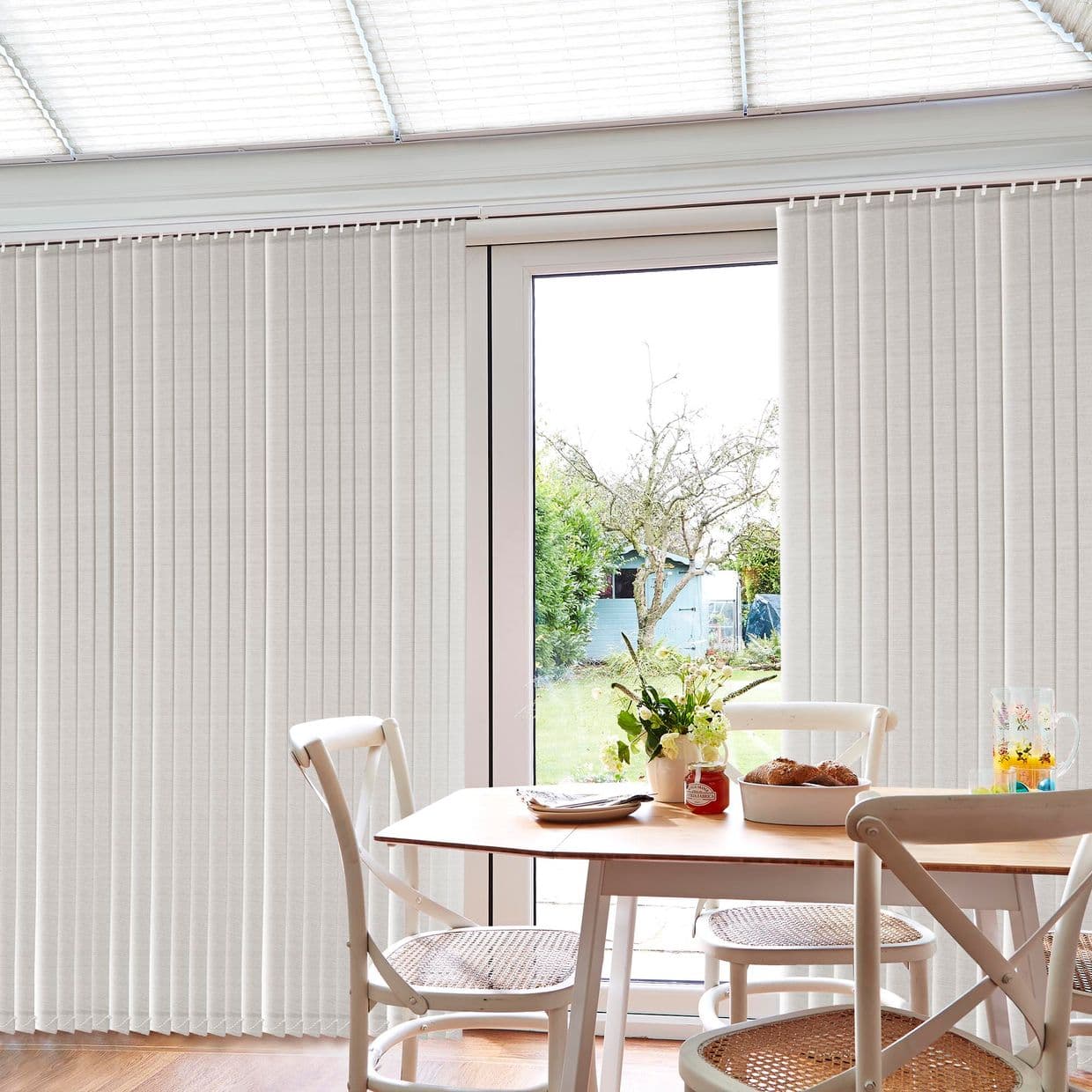 Grenoble Blackout White Conservatory Vertical Blind