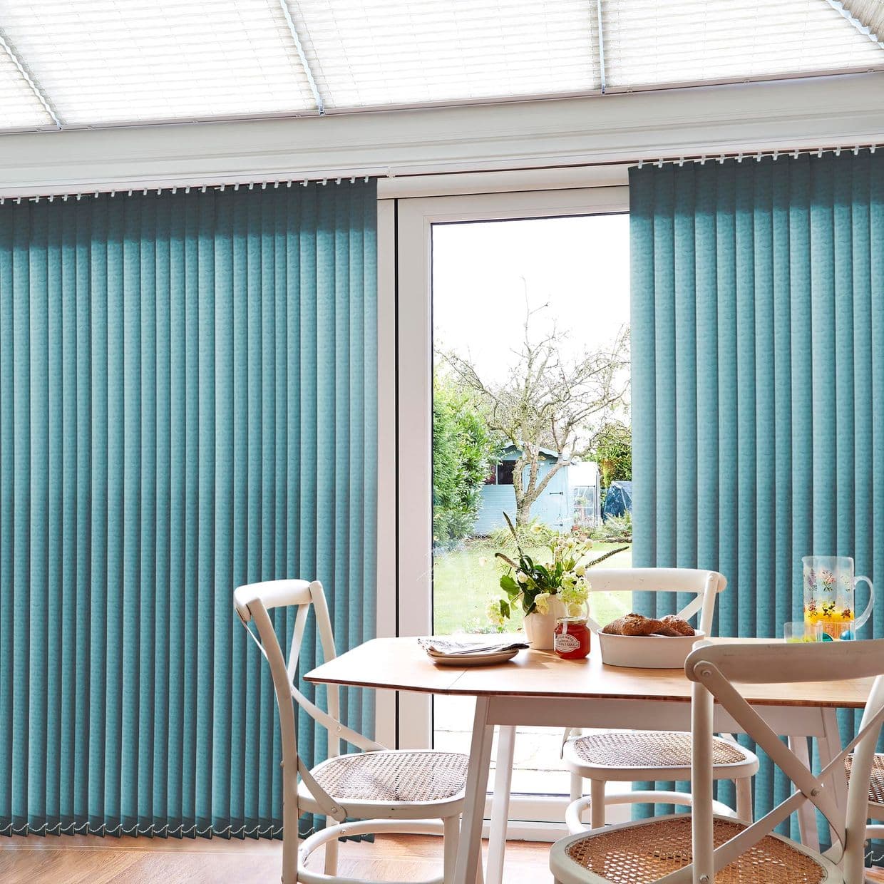 Vesper Teal Conservatory Vertical Blind