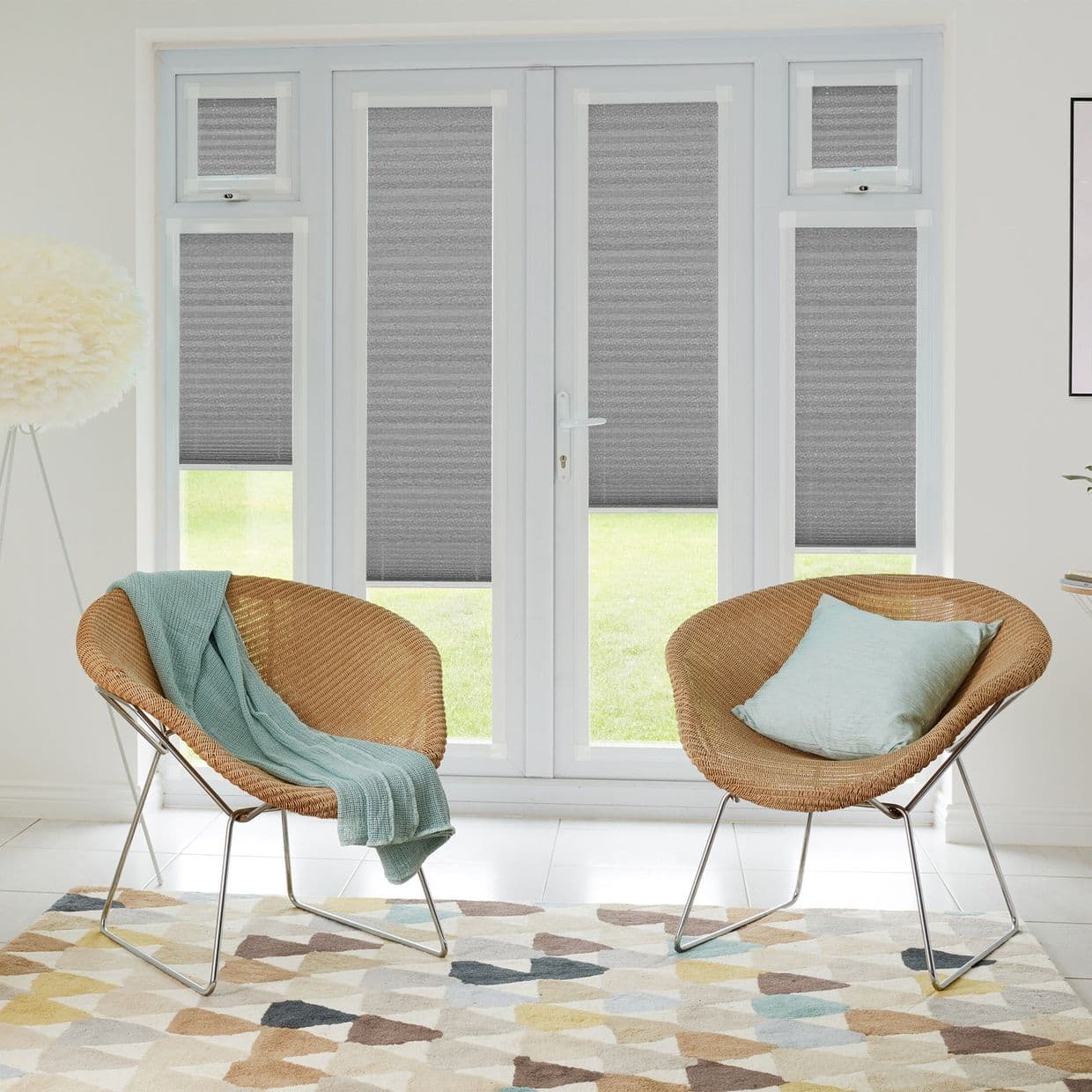 Lanbury Blackout Charcoal Perfect fit Pleated blind