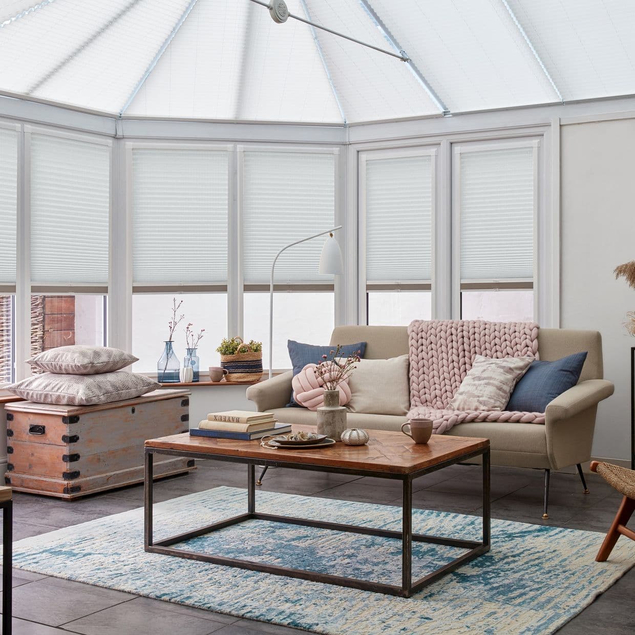 Thermashade White Conservatory Side Pleated Blind