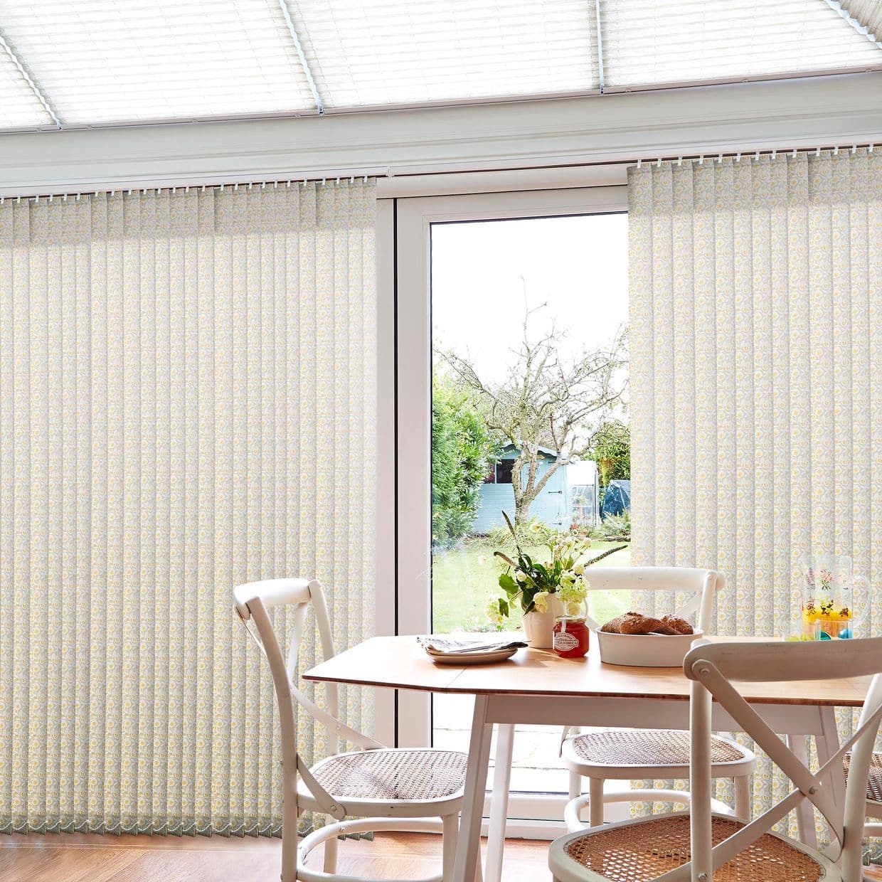 Harriet Yellow Mist Conservatory Vertical Blind