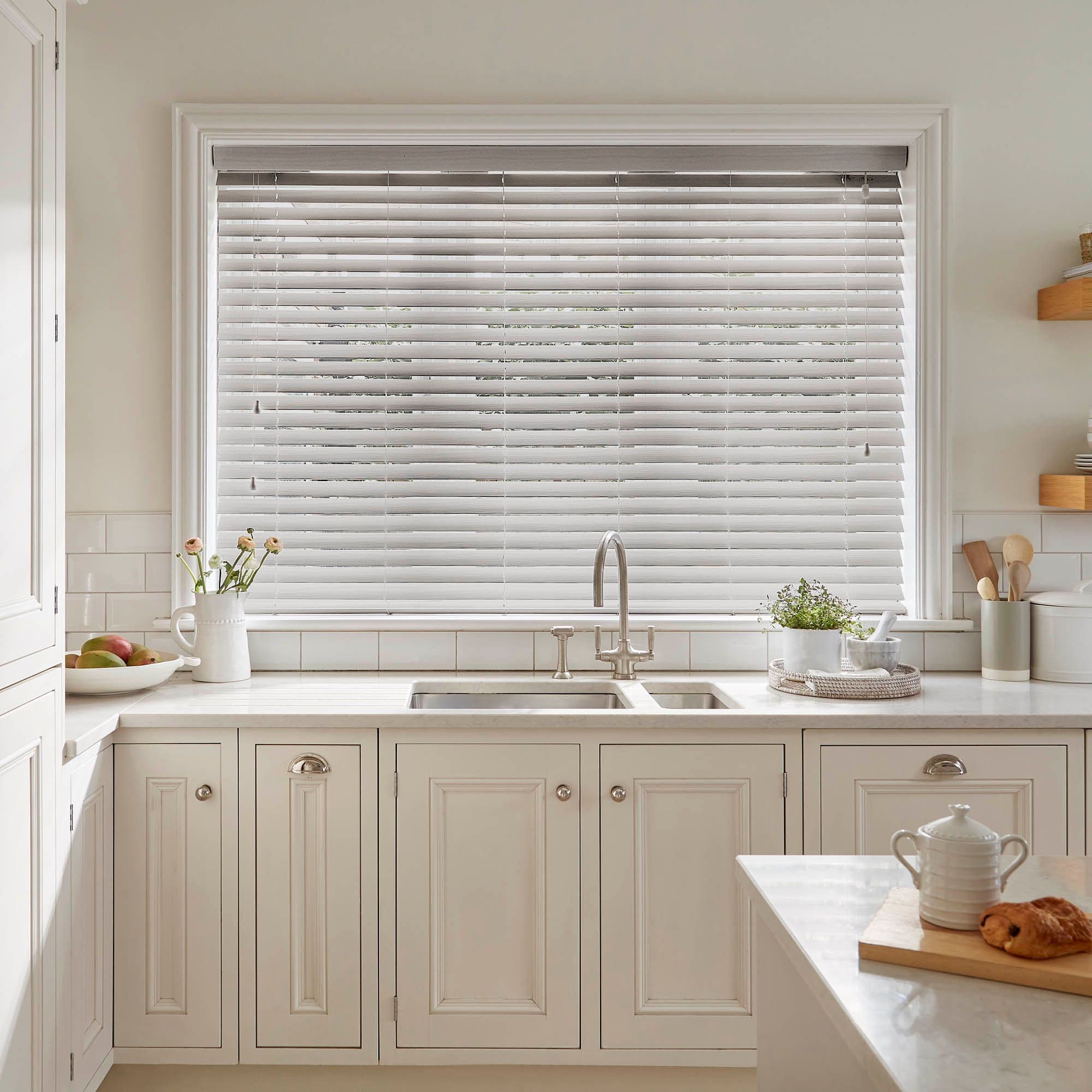 Mirage Grey Quartz Faux Wood Venetian