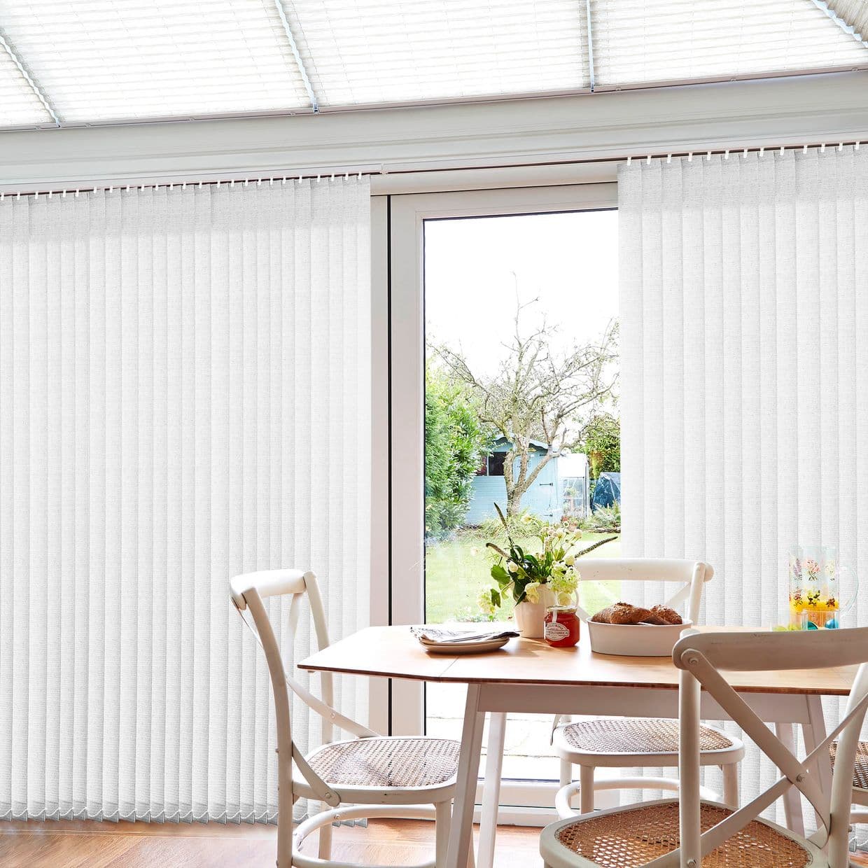 Bloom White Conservatory Vertical Blind