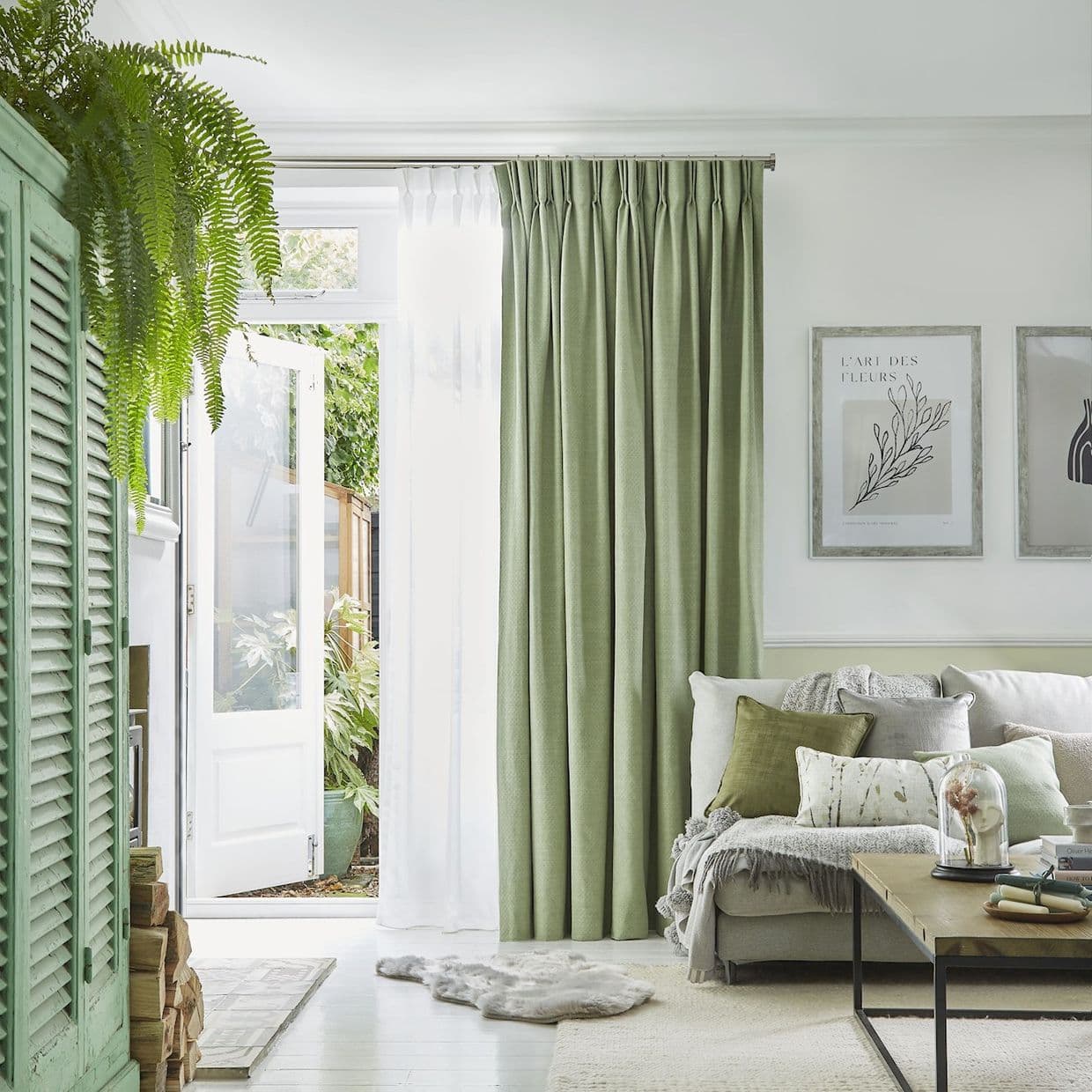 Pearl Olive Curtain