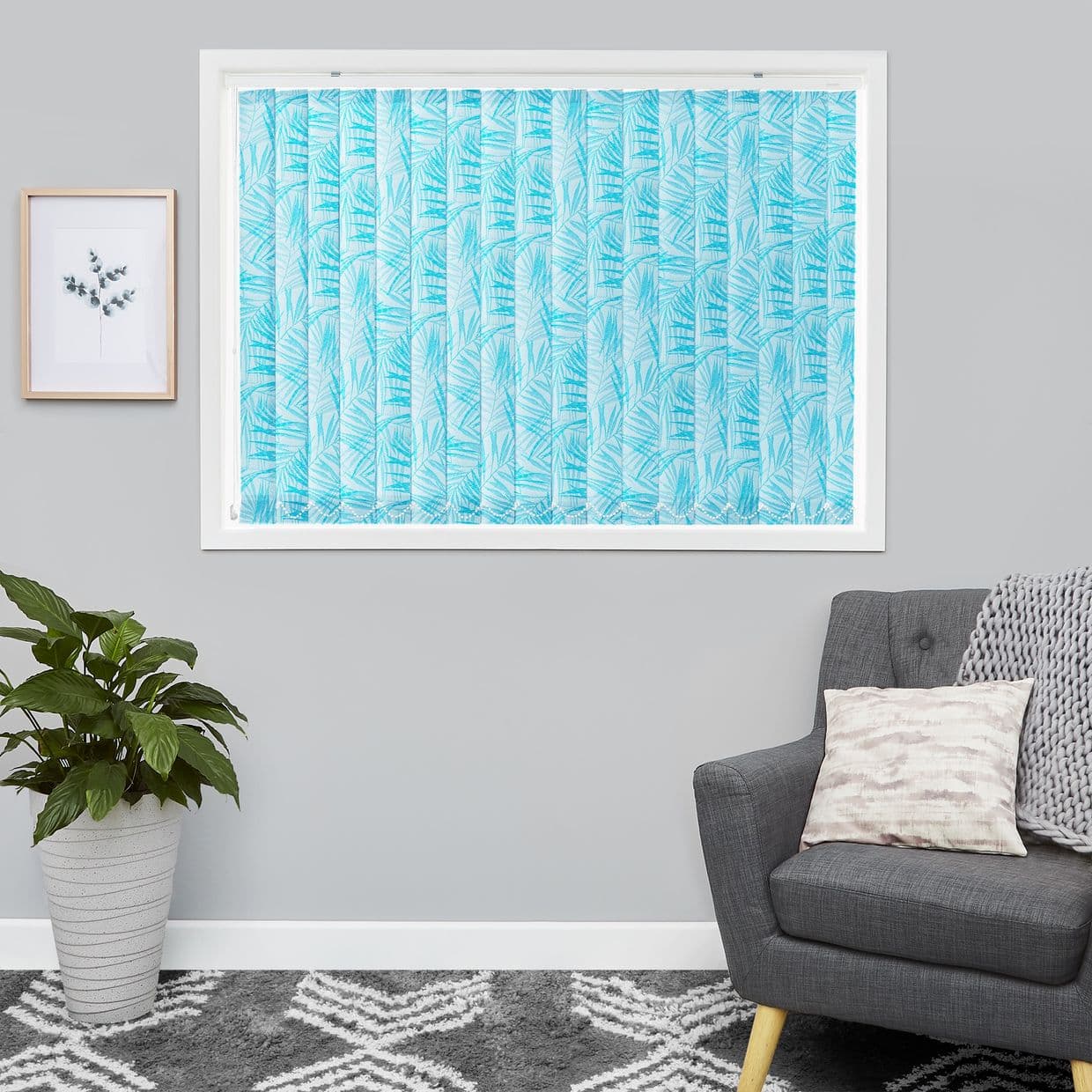 Hothouse Iberian Blue Vertical Blind