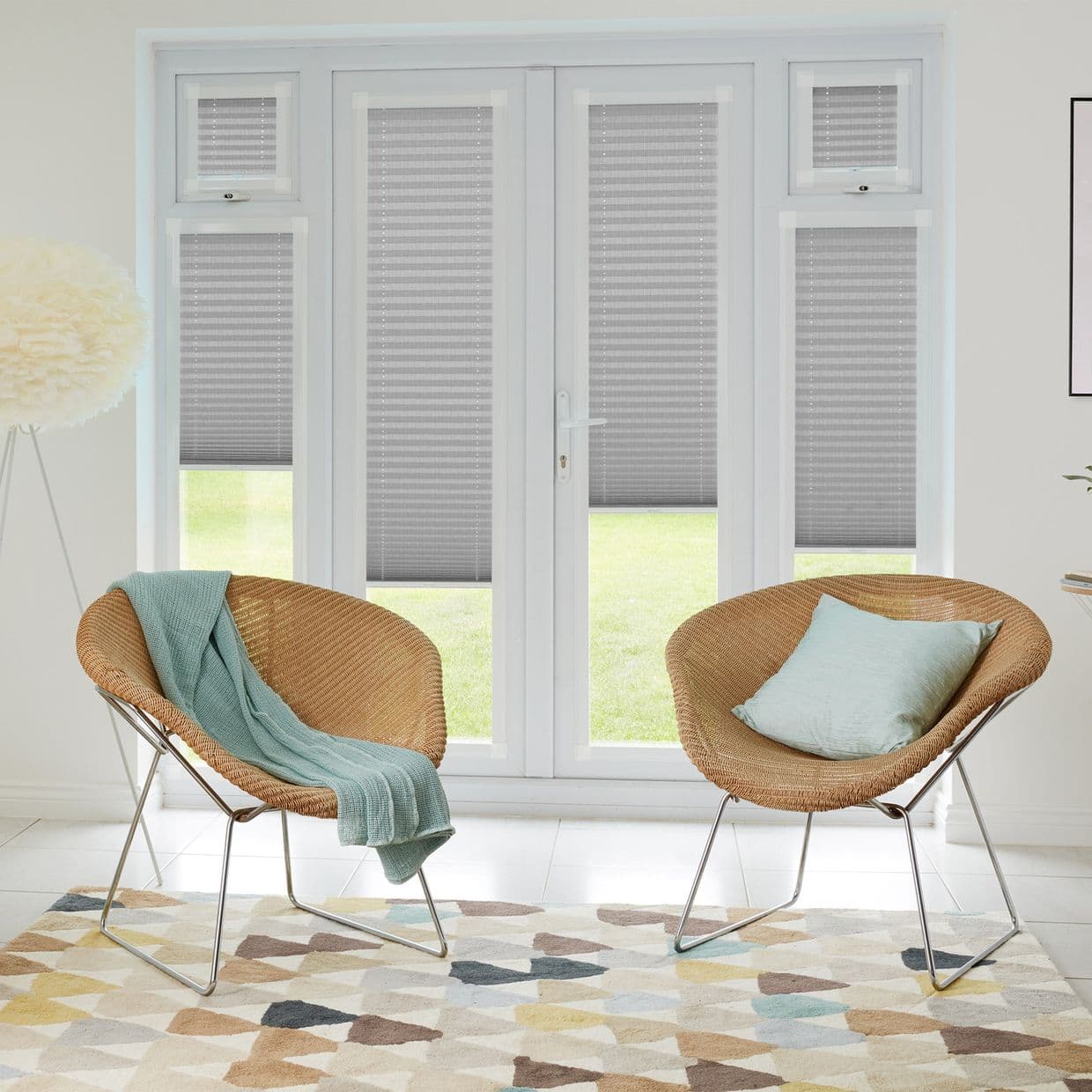Thermashade Blackout Light Grey Perfect fit Pleated blind