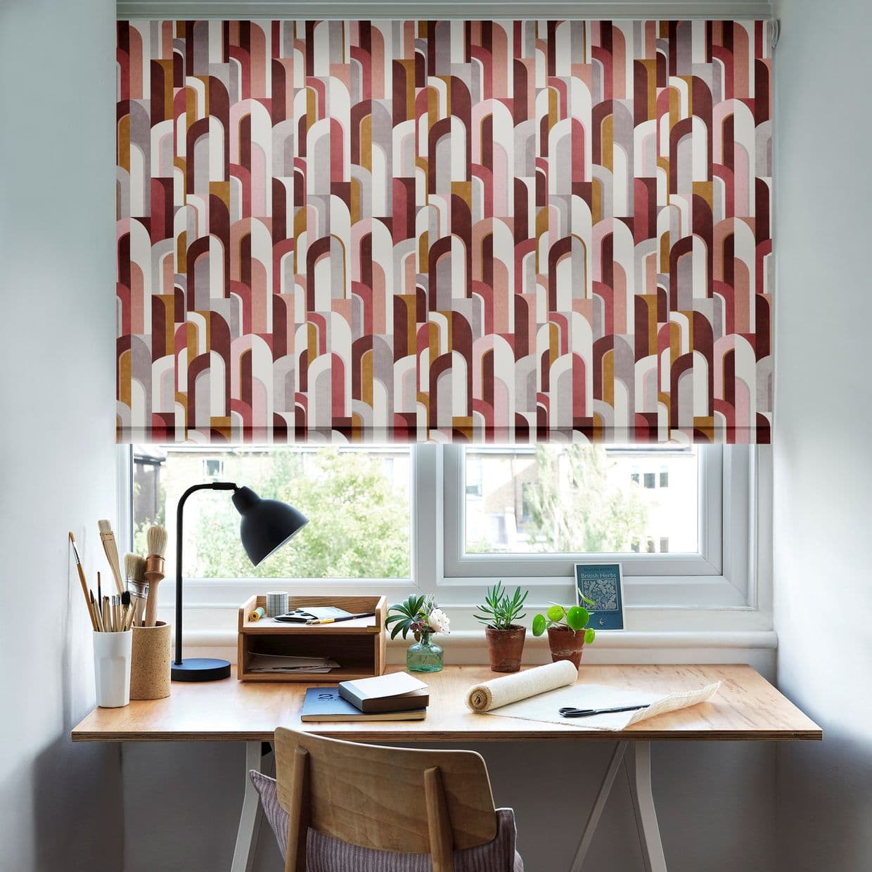 Bauhaus Mauve Roller Blind