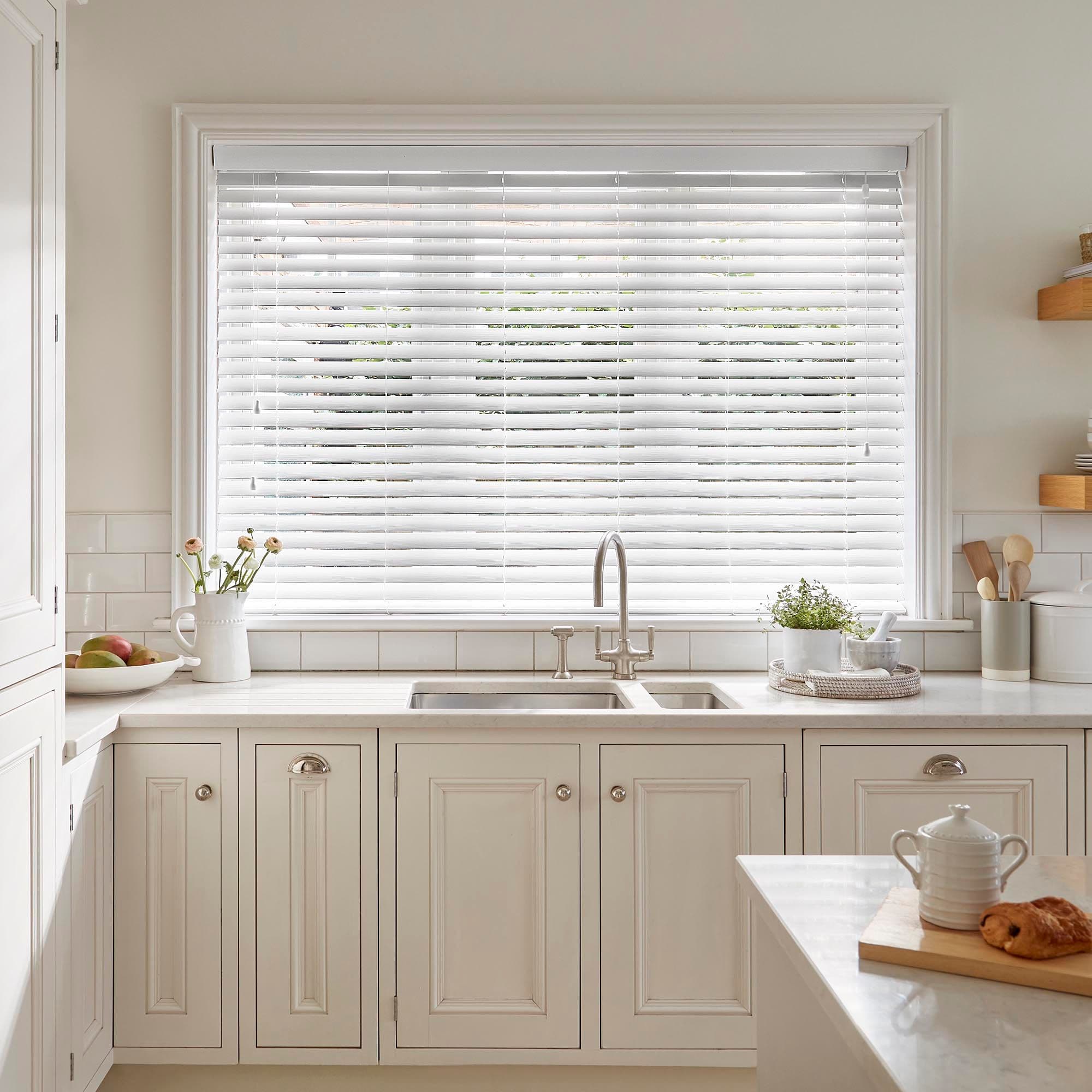 Illusions Fine White Faux Wood Venetian