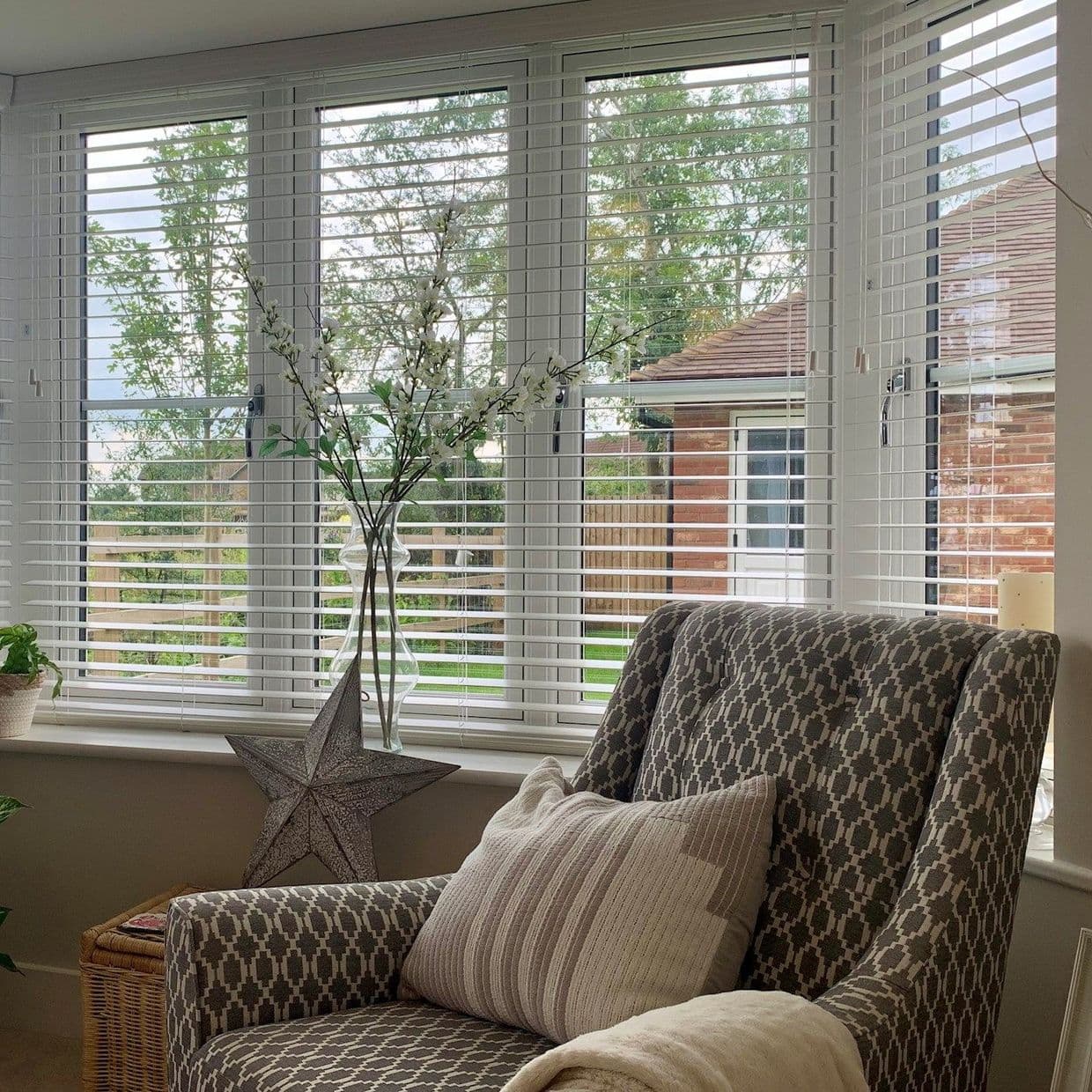 Haywood Silk White Wooden blind