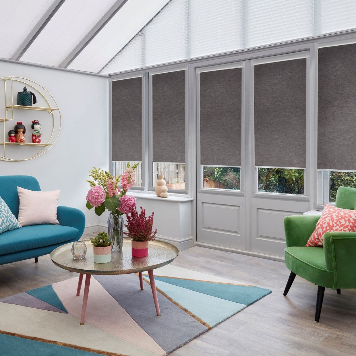 Hayden Blackout Graphite Conservatory Roller blind